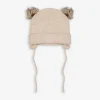 Bommelmütze - Fleecefutter - beige