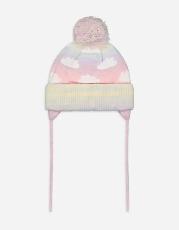 Bommelmütze - Fleece-Futter - rosa