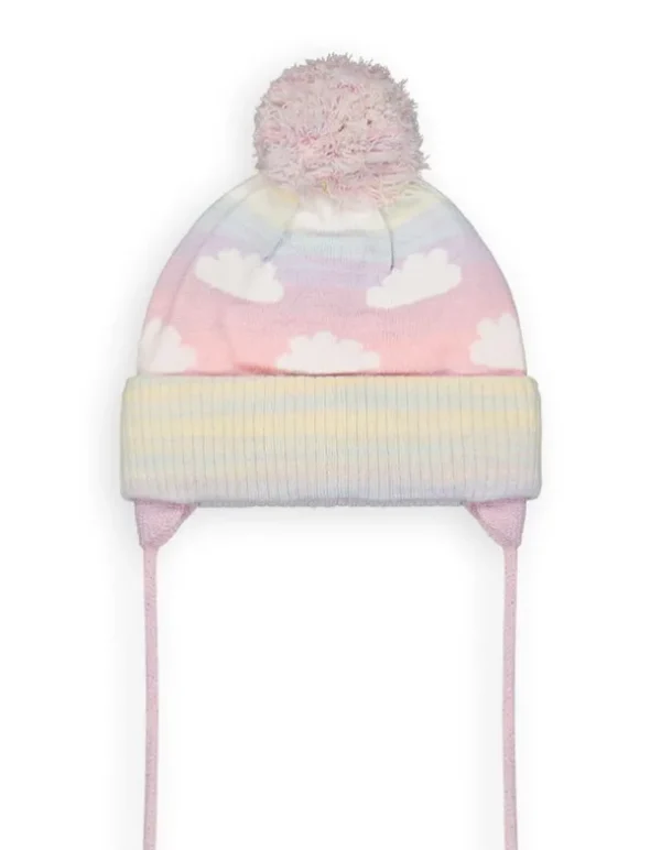 Bommelmütze - Fleece-Futter - rosa