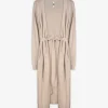 Cardigan - Bindegürtel - beige