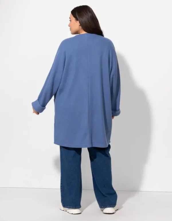 Cardigan - Eingrifftaschen - hellblau
