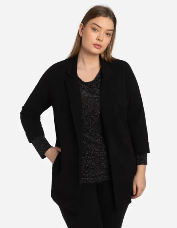 Cardigan - Regulierbare Ärmellänge - schwarz