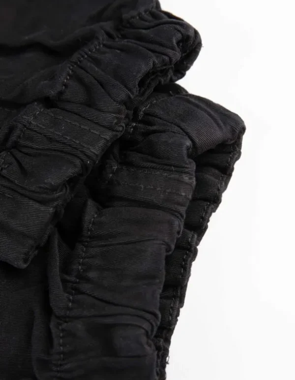 Cargohose - Aufgesetze Taschen - schwarz