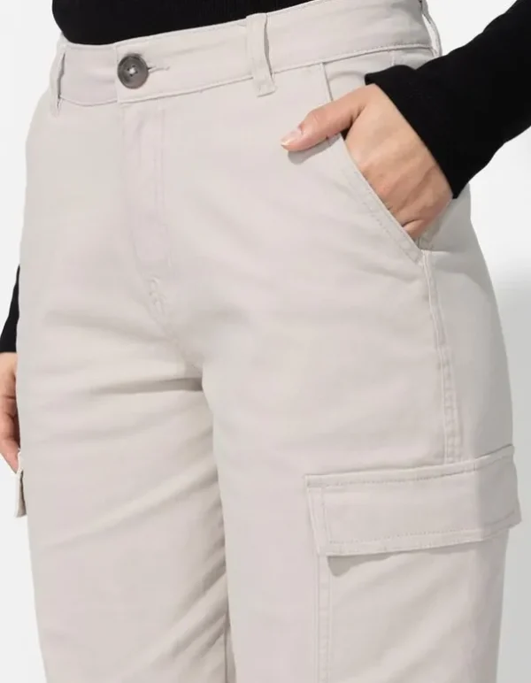 Cargohose - Baumwoll-Mix - beige