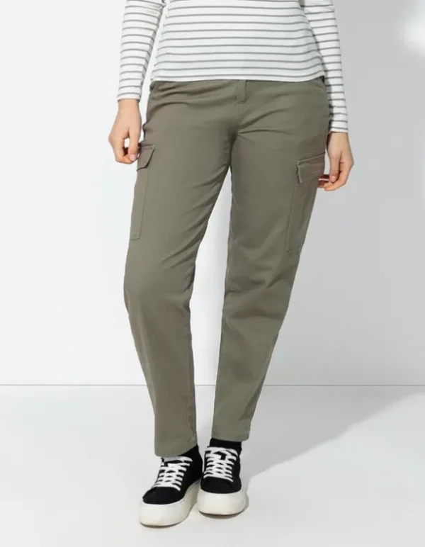 Cargohose - Baumwoll-Mix - dunkelgrün