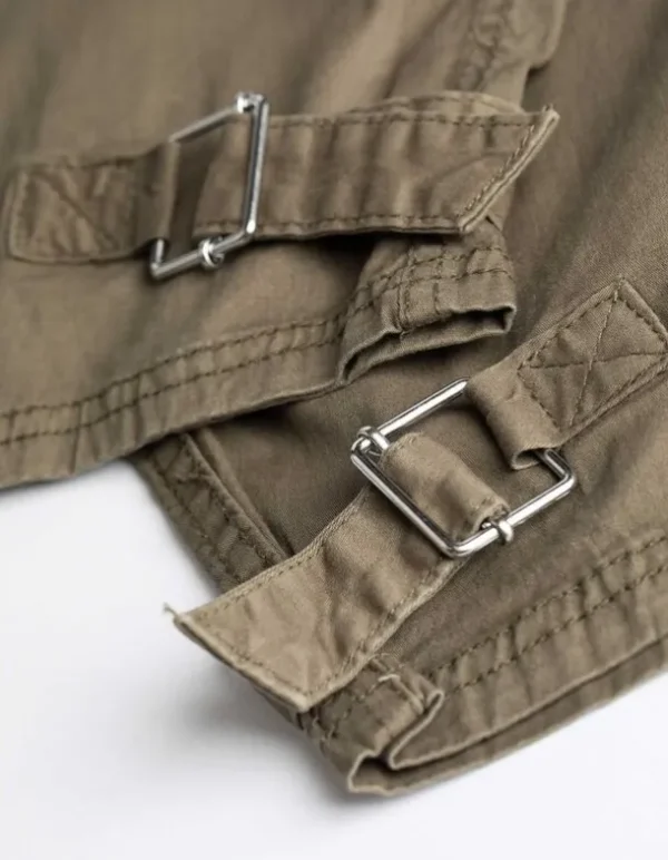 Cargohose - Baumwoll-Mix - dunkelgrün