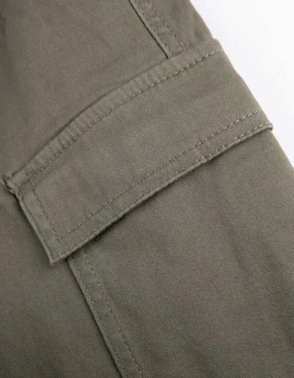 Cargohose - Baumwoll-Mix - dunkelgrün
