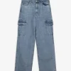 Cargohose - Denim - hellblau