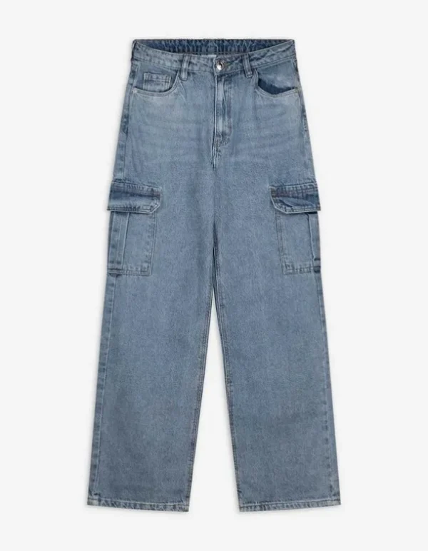 Cargohose - Denim - hellblau