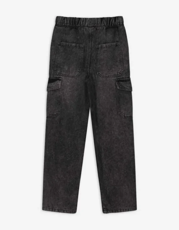 Cargohose - Denim - schwarz