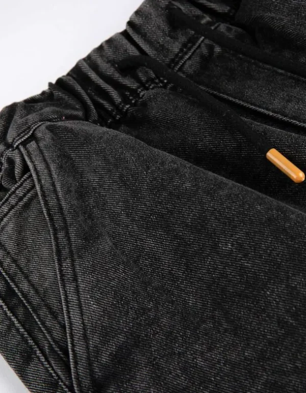 Cargohose - Denim - schwarz