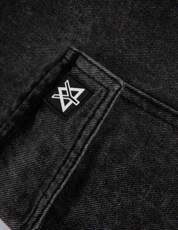 Cargohose - Denim - schwarz