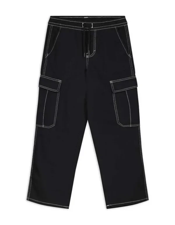 Cargohose - Kontrastnähte - schwarz