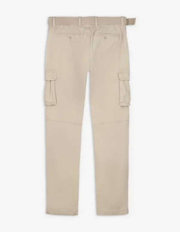 Cargohose - Schnalle - beige