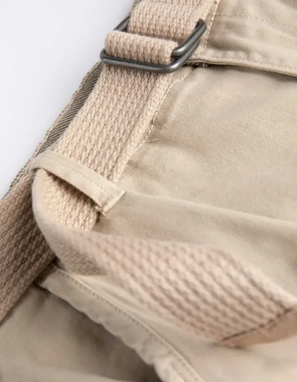 Cargohose - Schnalle - beige