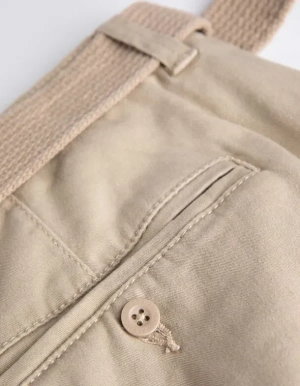 Cargohose - Schnalle - beige
