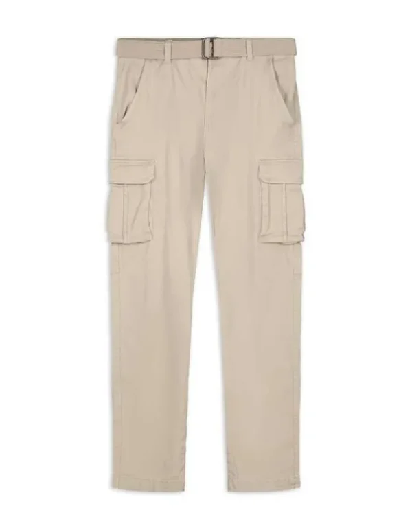 Cargohose - Schnalle - beige