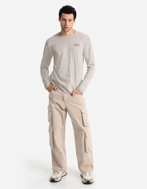 Cargohose - Straight Fit - beige