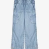 Cargohose - Weites Bein - hellblau
