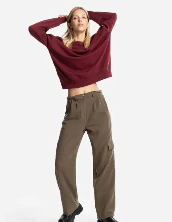 Cargohose - Wide Fit - dunkelgrün