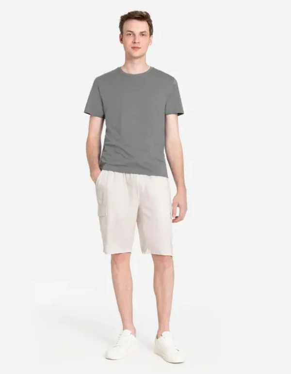 Cargoshorts - Leinen-Mix