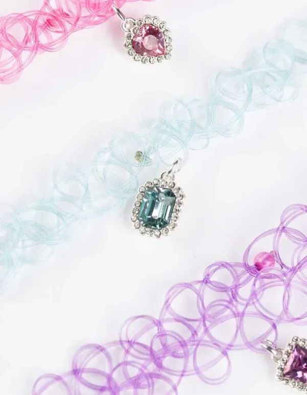 Choker - 3er-Pack - silberfarben