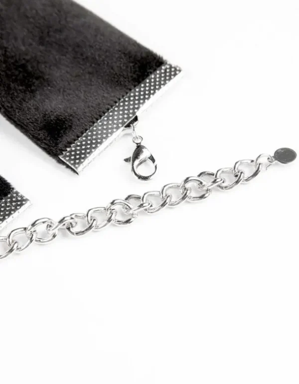 Choker - Ziersteine - schwarz
