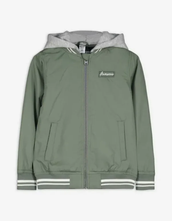 Collegejacke - Kapuze - dunkelgrün