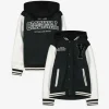 Collegejacke - Mehrfarbiges Design - dunkelgrün