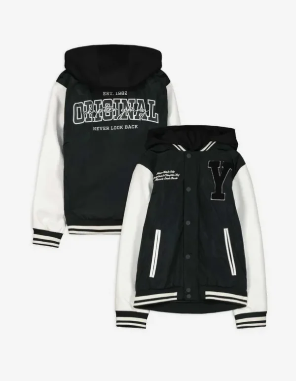 Collegejacke - Mehrfarbiges Design - dunkelgrün