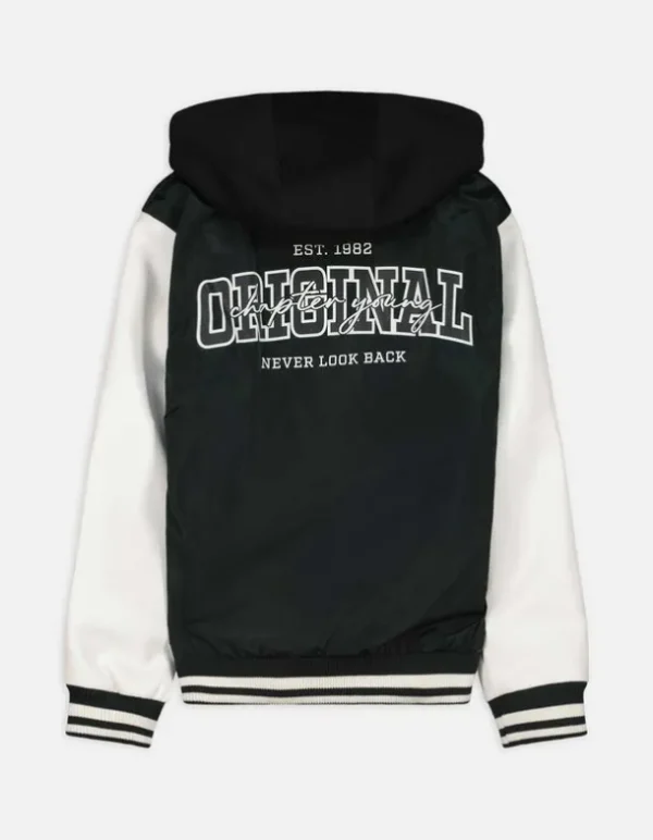 Collegejacke - Mehrfarbiges Design - dunkelgrün