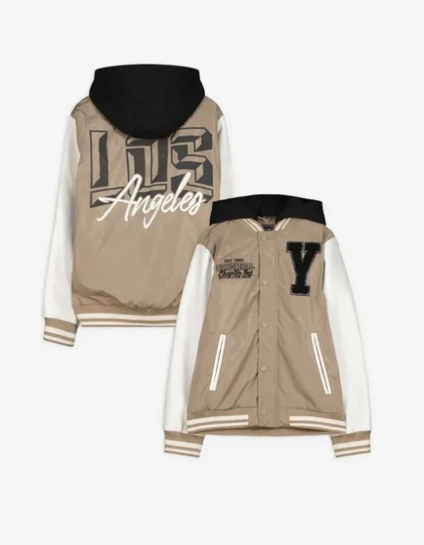 Collegejacke - Oversized Fit - beige