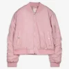Collegejacke - Reißverschluss - rosa