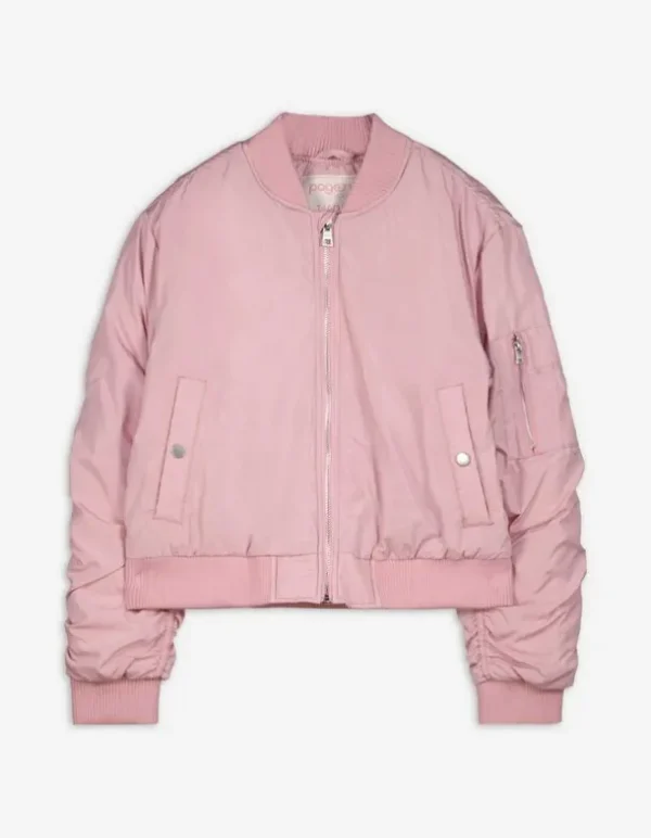 Collegejacke - Reißverschluss - rosa