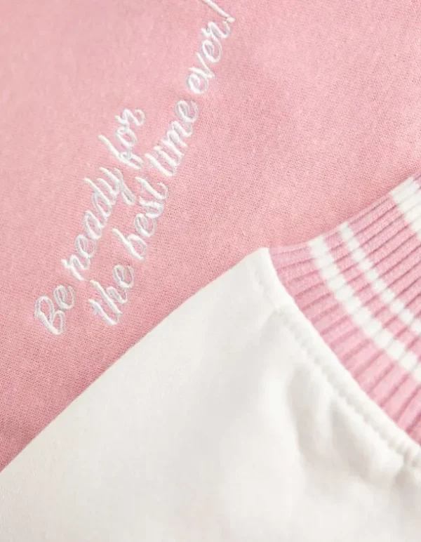 Collegejacke - Rückenprint - pink