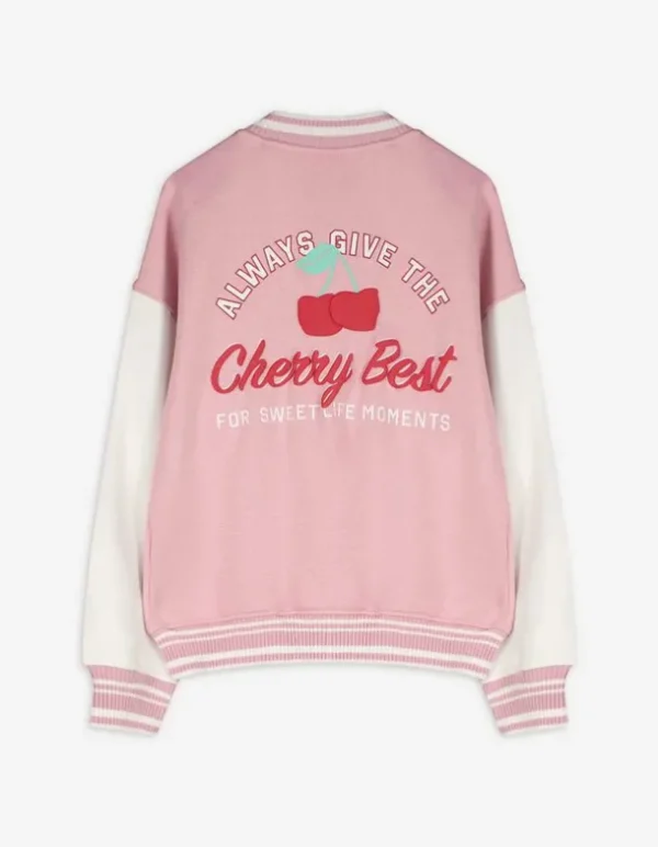 Collegejacke - Rückenprint - pink