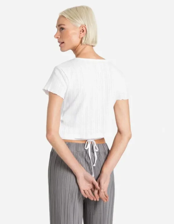 Cropped Shirt - Schnürung