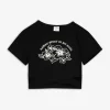 Cropped Shirt - Stickereien