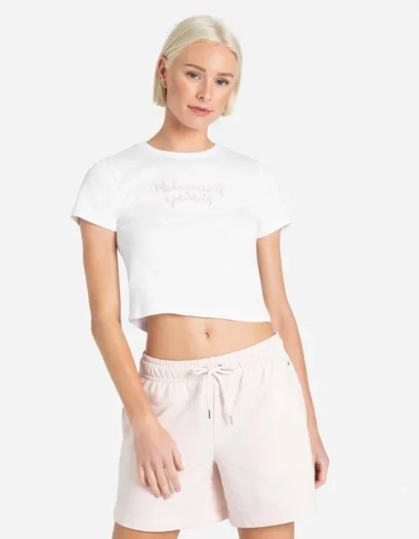 Cropped Shirt - Stickereien