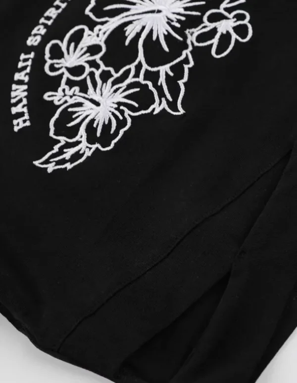 Cropped Shirt - Stickereien