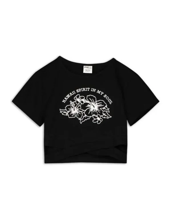 Cropped Shirt - Stickereien