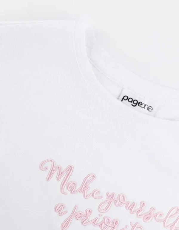 Cropped Shirt - Stickereien