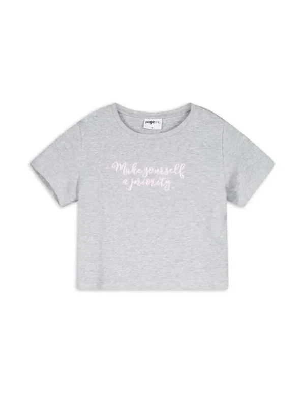 Cropped Shirt - Stickereien