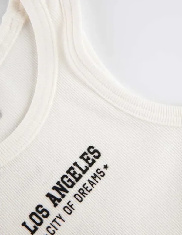 Cropped Top - Rippenstruktur