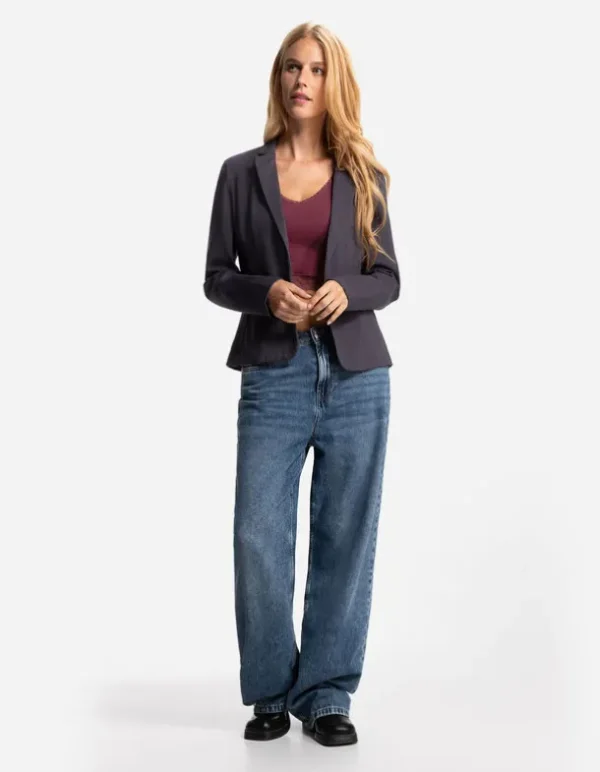 Cropped Top - Spitzenbesatz - dunkelrot