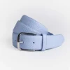 Gürtel - Kunstleder - hellblau