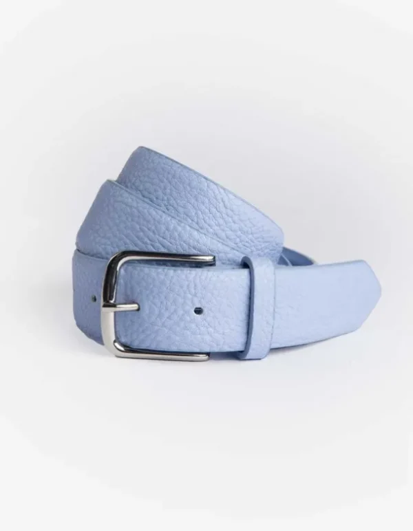 Gürtel - Kunstleder - hellblau