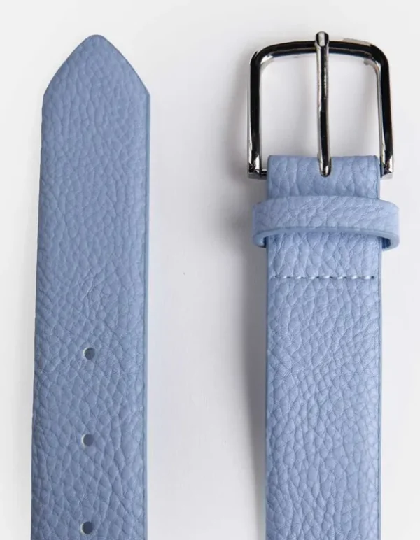 Gürtel - Kunstleder - hellblau