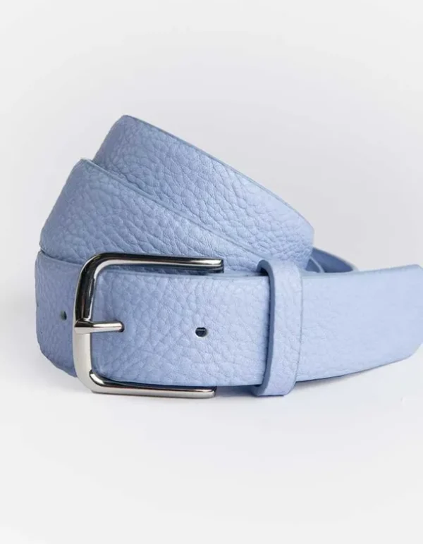 Gürtel - Kunstleder - hellblau