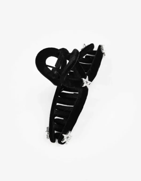 Haarschmuck - Sterne-Muster - schwarz